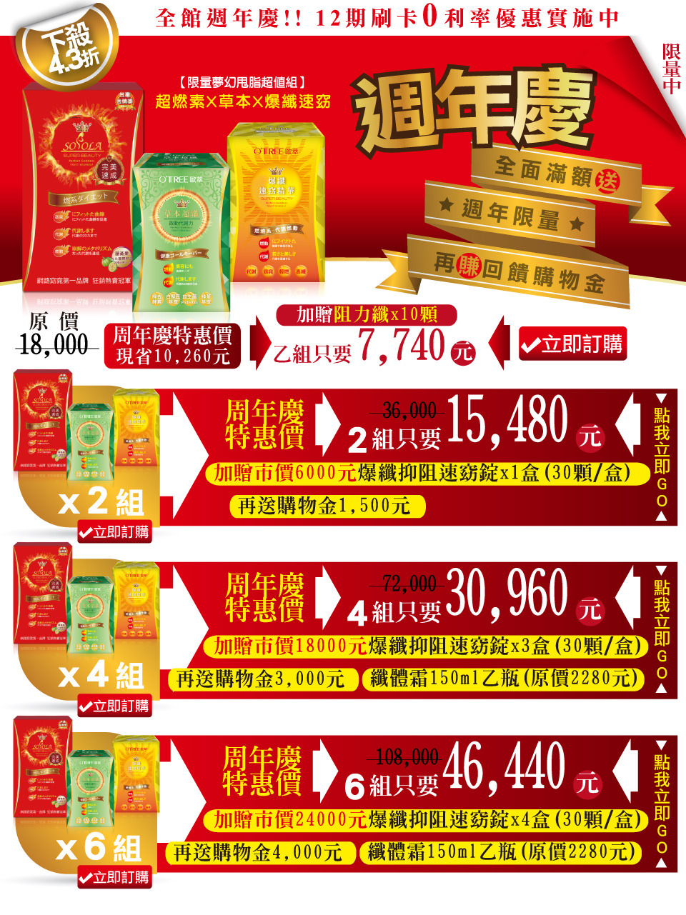 我愛簡單購 IEasyShopping 【SOSOLA】超燃素+爆纖速窈精華+草本超纖膠囊(12組)